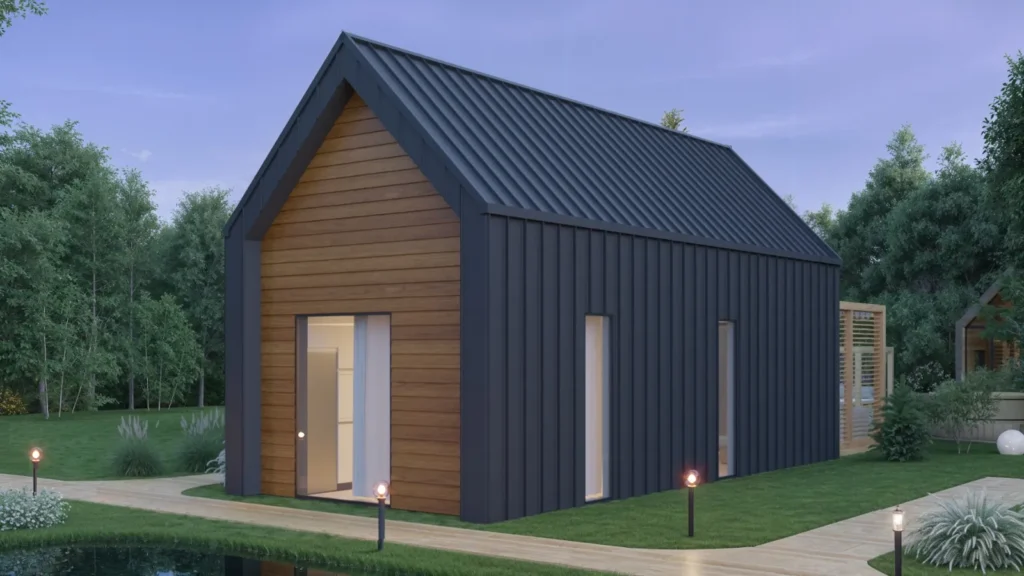 wizualizacja widoku z tyłu - domek koya 28 - domek koya 35