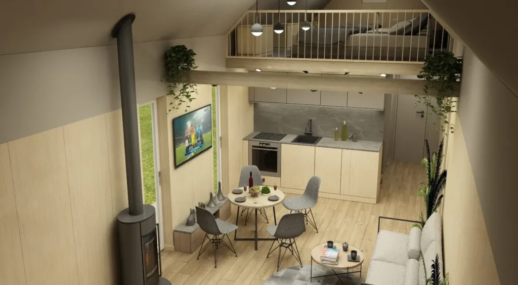 wizualizacja wnętrza - domek koya 35